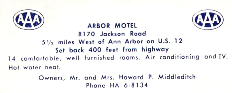 Arbor Motel - Vintage Postcard